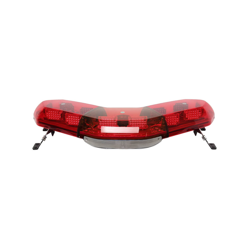 in front of red exterior led firefighter light bar